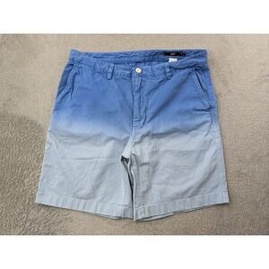 Vineyard Vines Mens Size 34 Island Shorts Blue Ombre Cotton Chino Casual Beach‎